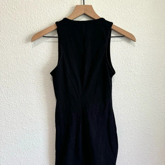 Urban Outfitters Women's S Black Mini Dress Open Front Deep V-neck Boho Y2K - Picture 8 of 9